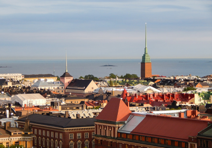 Helsinki from the sea, from the air, and a little history
