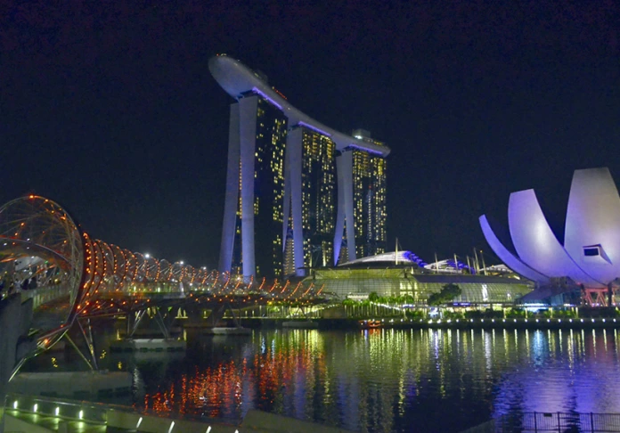 Singapore. One night at Marina Bay Sands.