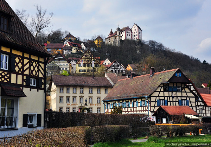 Town Egloffstein in the Franconian Switzerland
