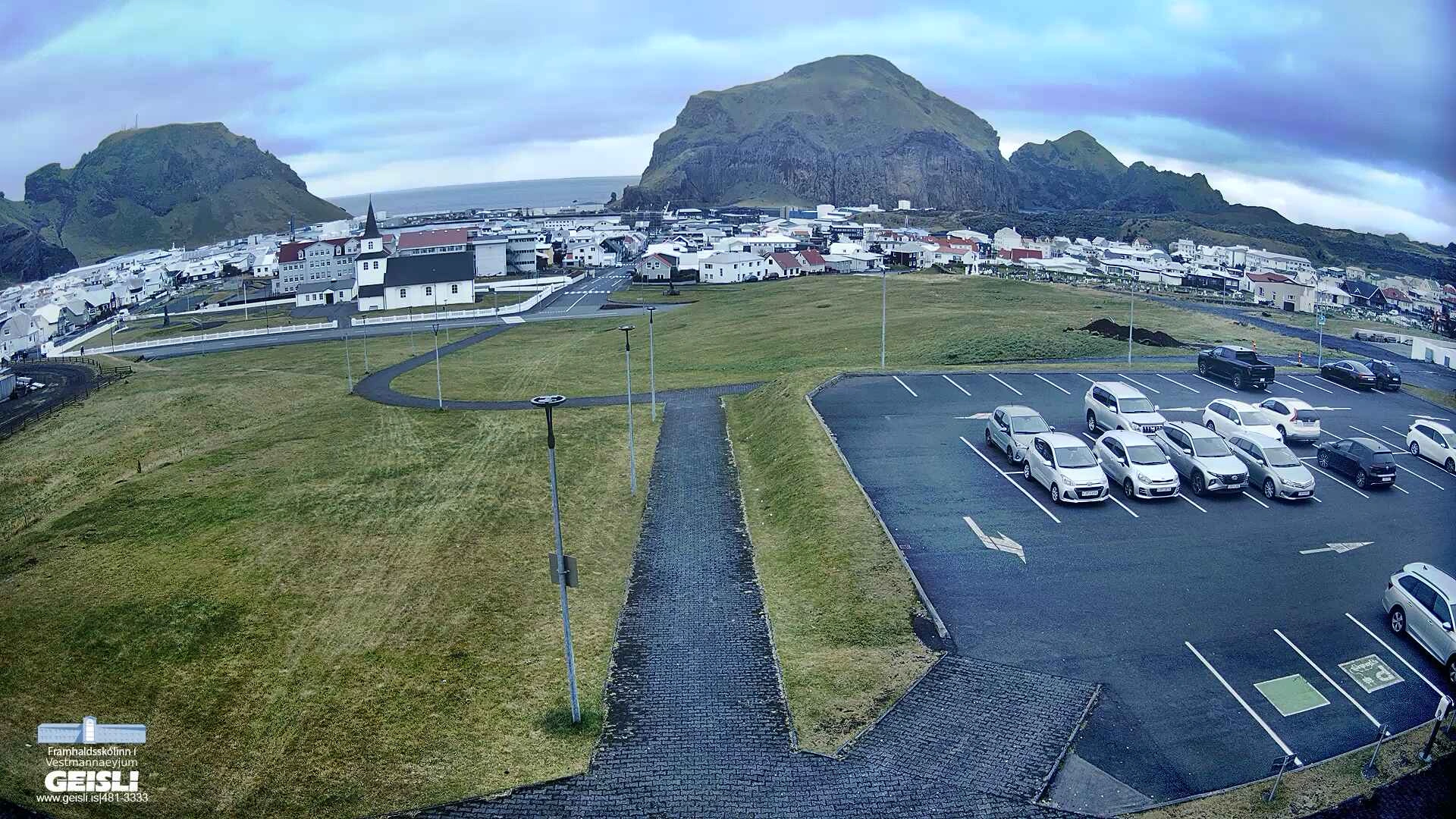 Town view from the college, Vestmannaeyjar, South