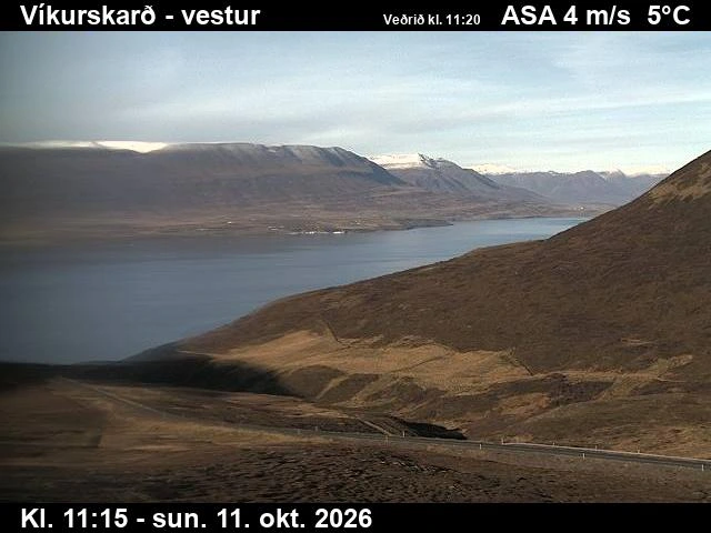 Road camera, road 84, looking west, Vikurskard, North
