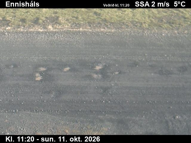Road camera, road 68, road surface, Ennishals, Westfjords