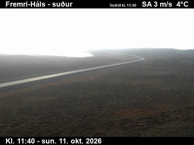 Road camera, road 85, looking south, Fremri-Hals, Northeast