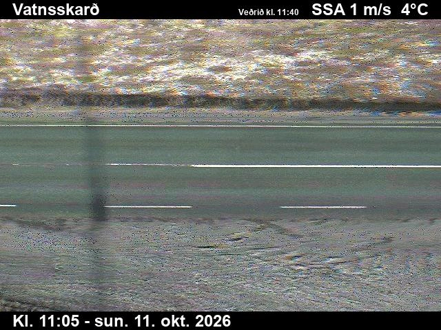 Road camera, road 1, road surface, Vatnsskard, North