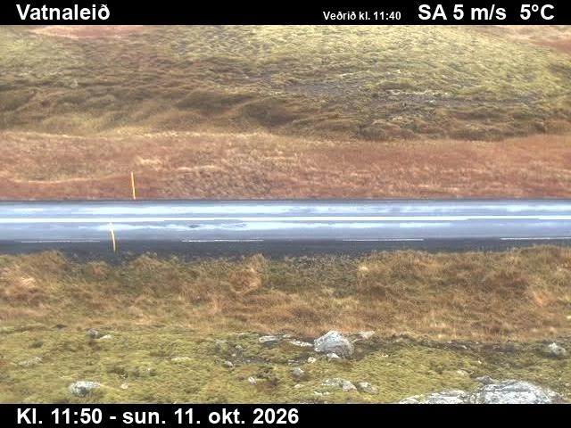 Road camera, road 56, road surface, Vatnaleid, West