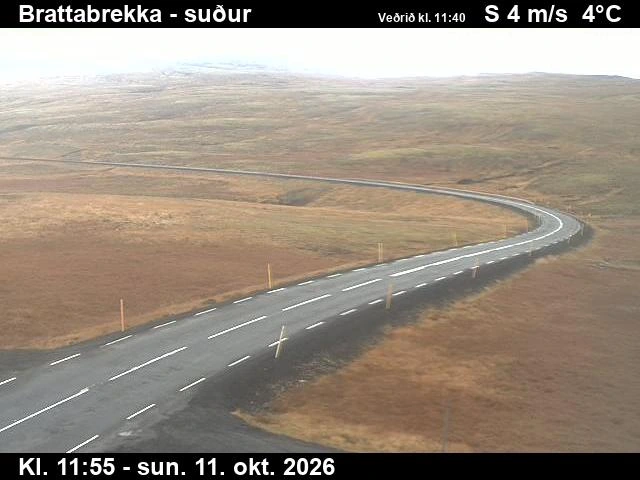 Road camera, road 60, looking south, Brattabrekka, West