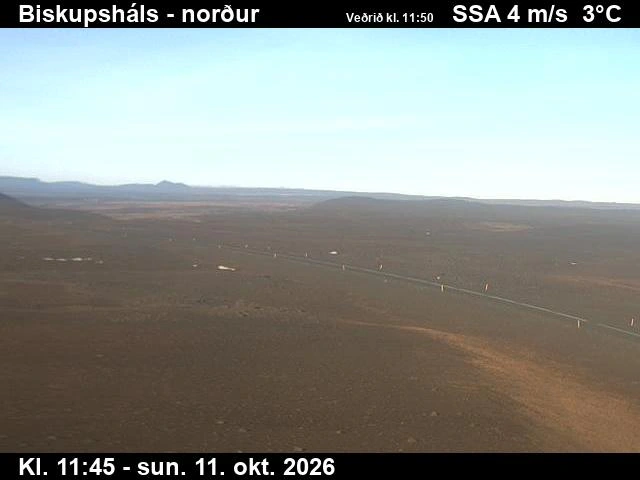 Road camera, road 1, looking north, Biskupshals, Northeast