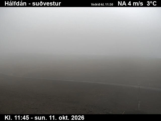 Road camera, road 63, looking south-west, Halfdan, Westfjords