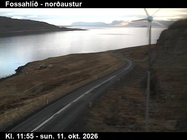 Road camera, road 61, looking north-east, Fossahlid, Westfjords