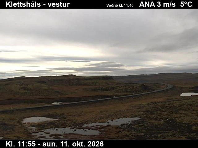 Road camera, road 60, looking west, Klettshals, Westfjords