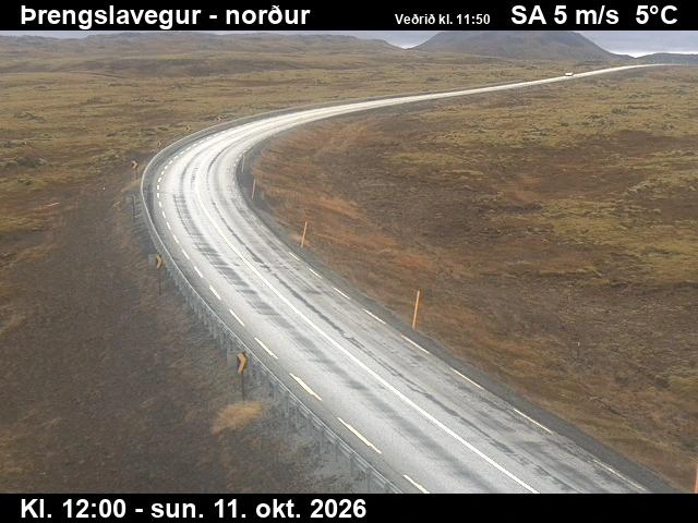 Road camera, road 39, looking north, Threngsli, Southwest