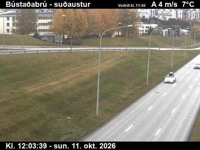 Road camera, road 40, slip road to Bustadavegur, Bustadabru, Capital Region