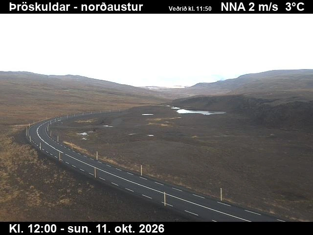 Road camera, road 61, looking north-east, Throskuldar, Westfjords