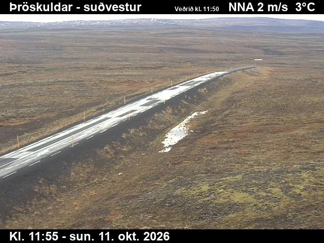 Road camera, road 61, looking south-west, Throskuldar, Westfjords