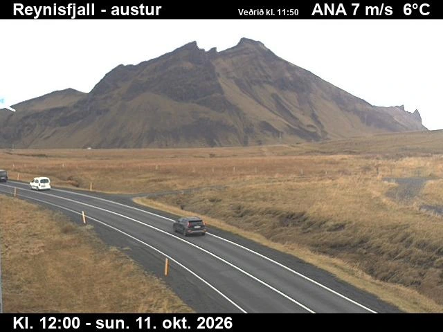Road camera, road 1, looking east, Reynisfjall, South