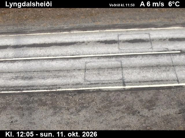 Road camera, road 365, road surface, Lyngdalsheidi, South
