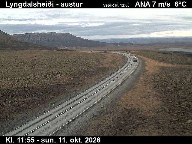 Road camera, road 365, looking east, Lyngdalsheidi, South