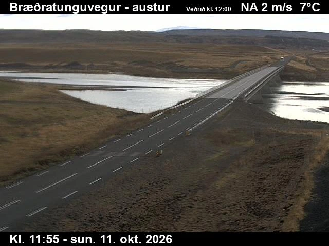 Road camera, road 359, towards Fludir, Braedratunguvegur, South