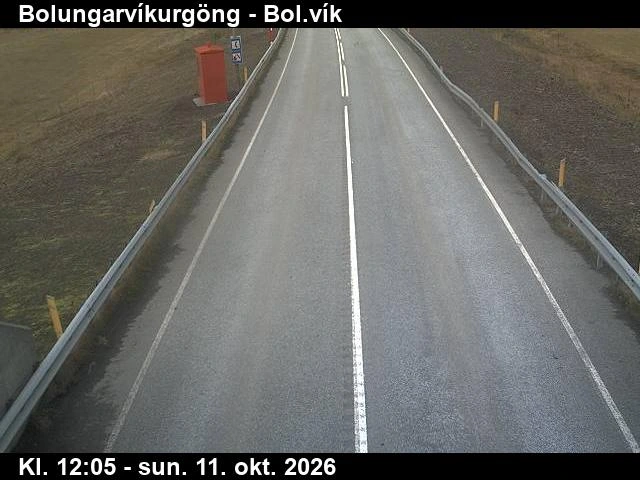 Road camera, road 61, road surface, Bolungarvik Tunnel, Bolungarvik side, Westfjords