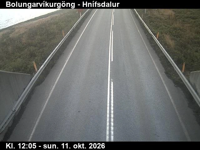Road camera, road 61, road surface, Bolungarvik Tunnel, Hnifsdalur side, Westfjords