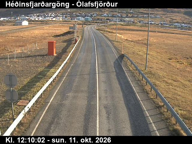 Road camera, road 76, towards Olafsfjordur, Hedinsfjordur Tunnel, Olafsfjordur side, North