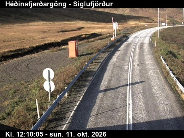 Road camera, road 76, towards Siglufjordur, Hedinsfjordur Tunnel, Siglufjordur side, North