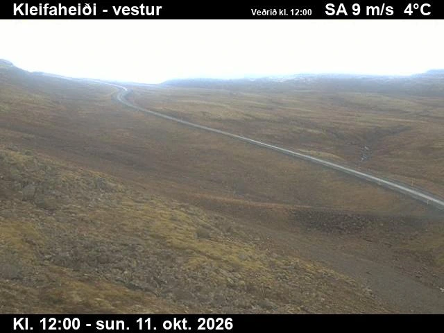 Road camera, road 62, looking west, Kleifaheidi, Westfjords