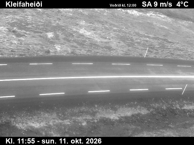 Road camera, road 62, road surface, Kleifaheidi, Westfjords