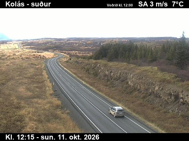 Road camera, road 1, looking south, Kolas, West