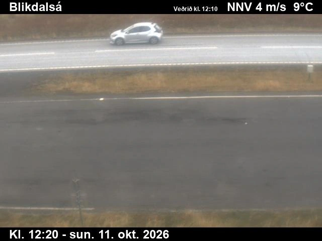 Road camera, road 1, road surface, Blikdalsa, Southwest