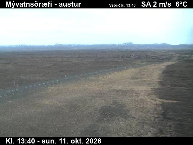 Road camera, road 1, looking east, Myvatnsoraefi, Northeast