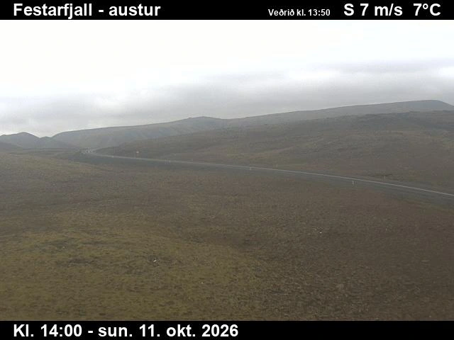 Road camera, road 427, looking east, Festarfjall, Southwest