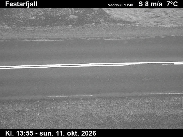 Road camera, road 427, road surface (1), Festarfjall, Southwest