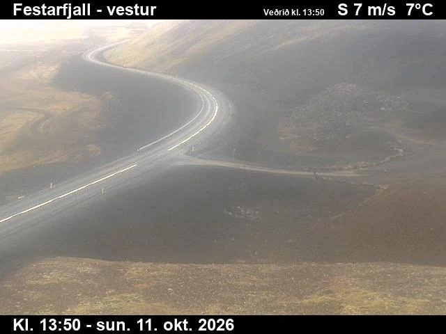 Road camera, road 427, looking west, Festarfjall, Southwest