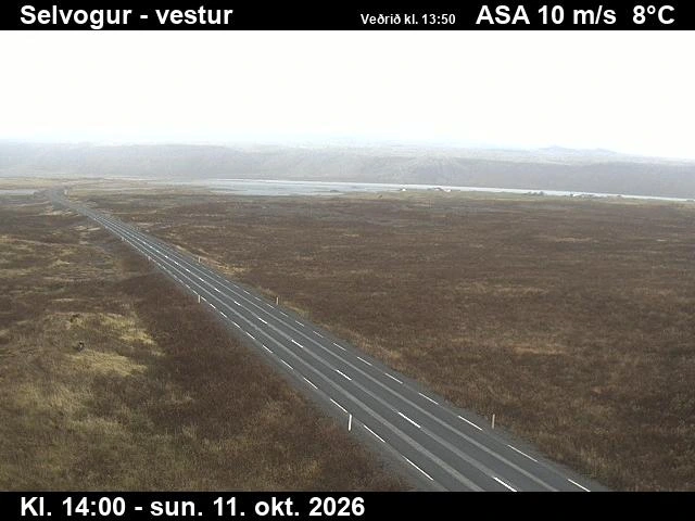 Road camera, road 427, looking west, Selvogur, Southwest