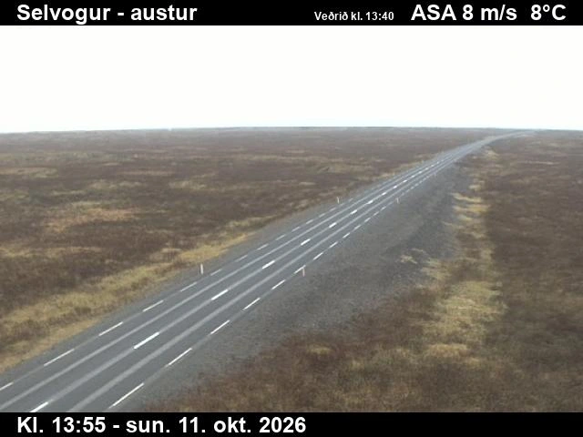 Road camera, road 427, looking east, Selvogur, Southwest