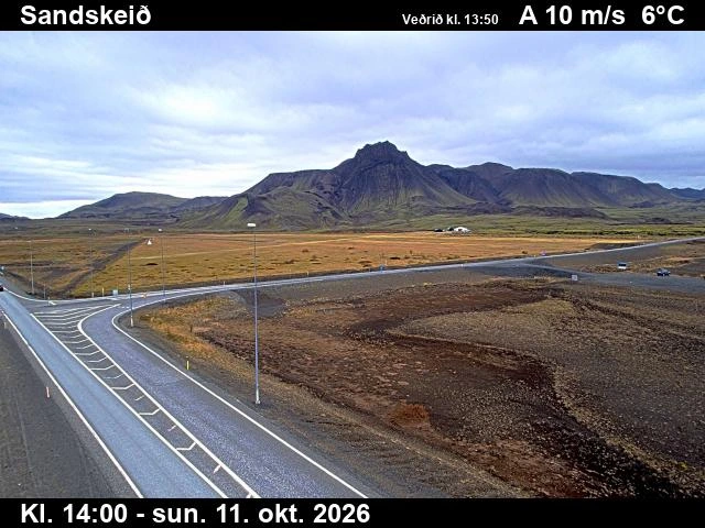 Road camera, road 1, Sandskeid, Southwest