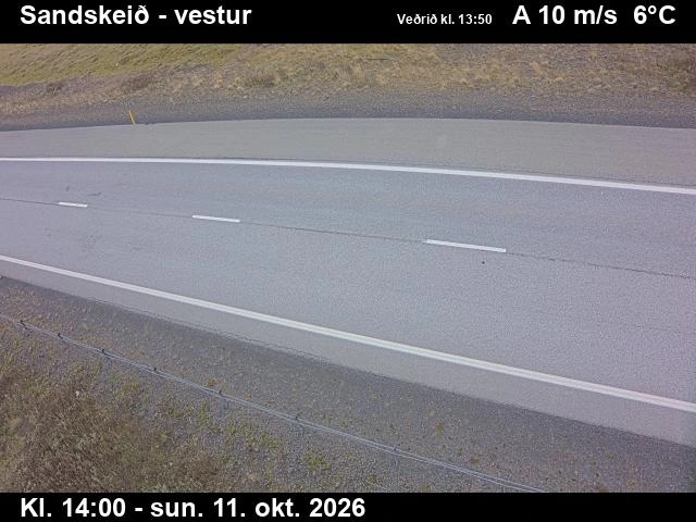 Road camera, road 1, road surface, looking west, Sandskeid, Southwest