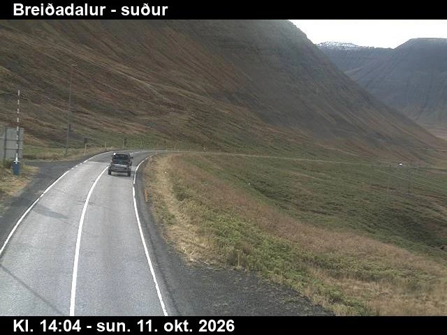 Road camera, road 60, looking south (1), Breidadalur-Botnsheidi Tunnel, Breidadalur, Westfjords