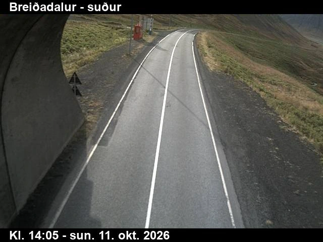 Road camera, road 60, looking south (2), Breidadalur-Botnsheidi Tunnel, Breidadalur, Westfjords