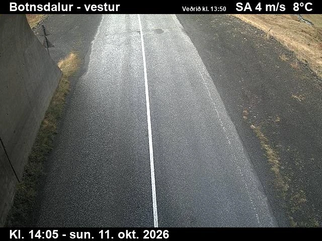 Road camera, road 65, looking west (2), Breidadalur-Botnsheidi Tunnel, Botnsdalur, Westfjords