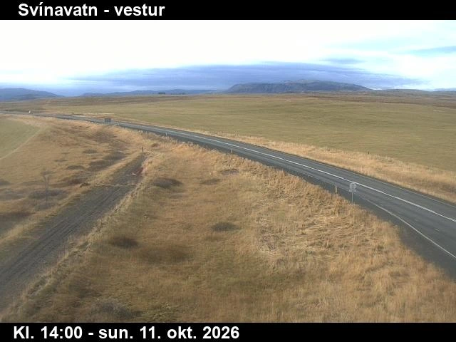 Road camera, road 35, looking west, Svinavatn, South