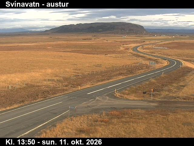 Road camera, road 35, looking east, Svinavatn, South
