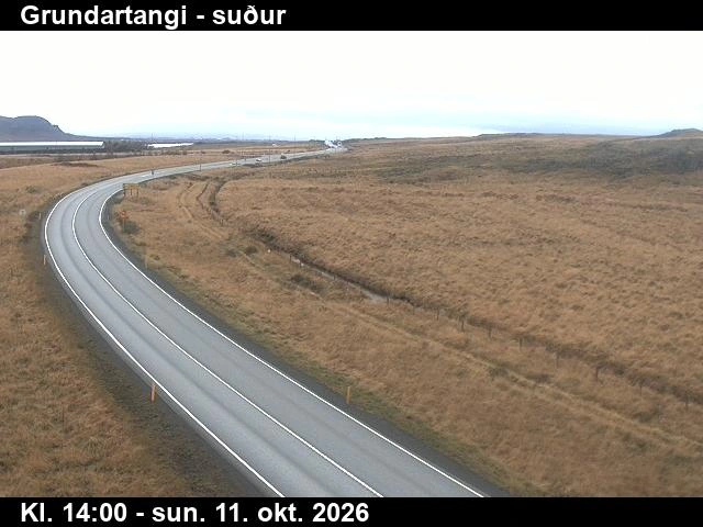 Road camera, road 1, looking south, Grundartangi, West