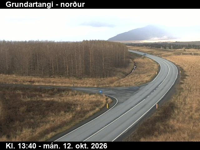 Road camera, road 1, looking north, Grundartangi, West