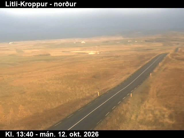 Road camera, road 50, looking north, Litli-Kroppur, West
