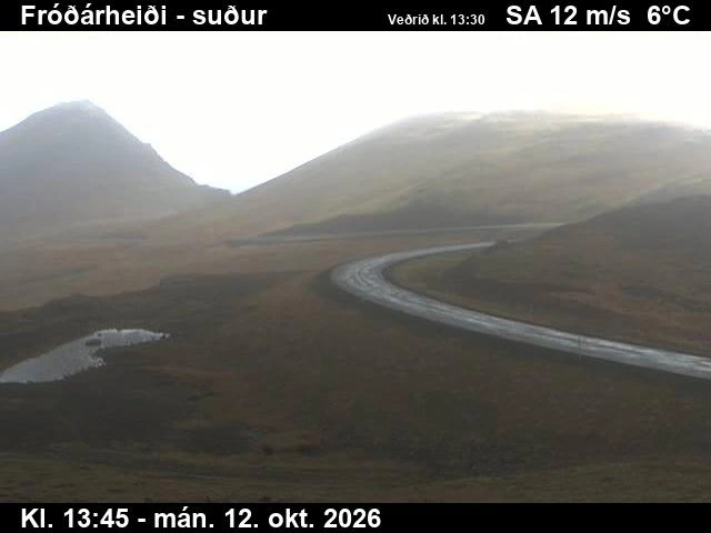 Road camera, road 54, looking south, Frodarheidi, West