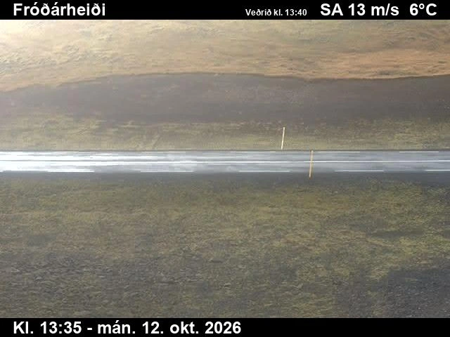 Road camera, road 54, road surface, Frodarheidi, West