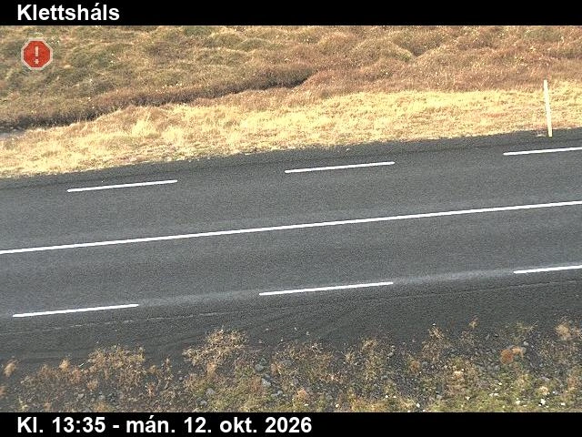 Road camera, road 60, road surface, Klettshals hill, Westfjords