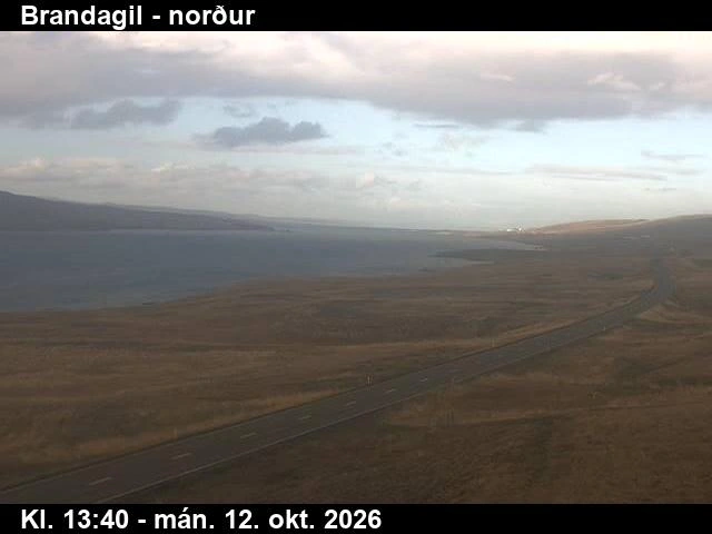Road camera, road 1, looking north, Brandagil, North